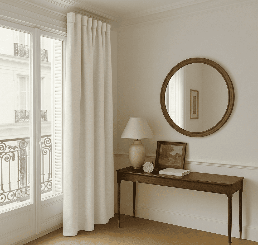 Rideaux acoustiques sur-mesure – 3-en-1