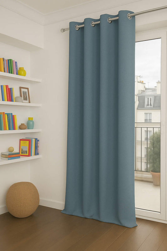 Rideau Isolant Thermique Bleu turquin
