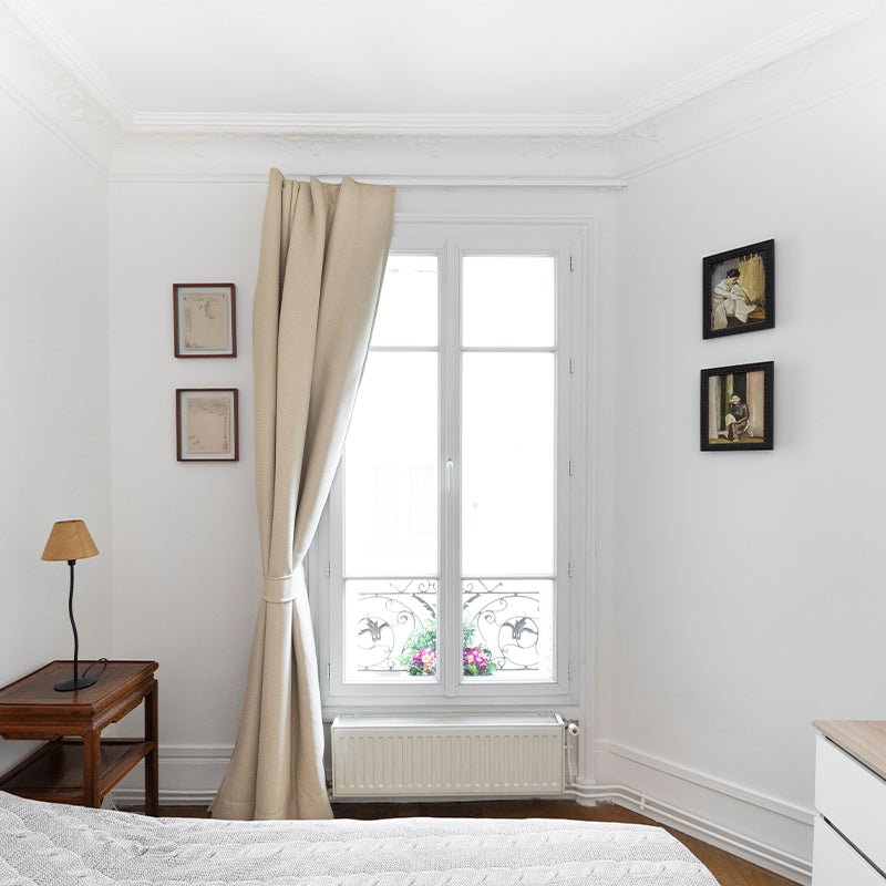 thermal insulation curtain in bedroom